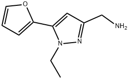 (5-(furan-2-yl)-1-ethyl-1H-pyrazol-3-yl)methanamine 구조식 이미지