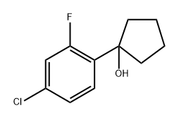 1-(4-chloro-2-fluorophenyl)cyclopentanol Structure