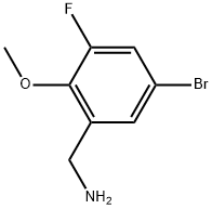 (5-bromo-3-fluoro-2-methoxyphenyl)methanamine 구조식 이미지