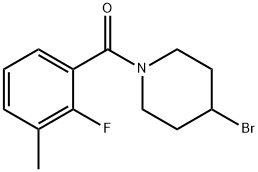 (4-Bromopiperidin-1-yl)(2-fluoro-3-methylphenyl)methanone 구조식 이미지