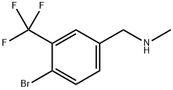 1-(4-bromo-3-(trifluoromethyl)phenyl)-N-methylmethanamine Structure