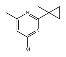 4-chloro-6-methyl-2-(1-methylcyclopropyl)pyrimid
ine 구조식 이미지