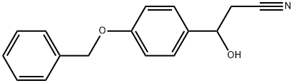 β-Hydroxy-4-(phenylmethoxy)benzenepropanenitrile Structure