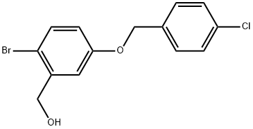 2-Bromo-5-[(4-chlorophenyl)methoxy]benzenemethanol Structure