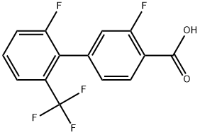 2',3-Difluoro-6'-(trifluoromethyl)[1,1'-biphenyl]-4-carboxylic acid Structure