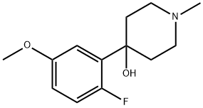 4-(2-fluoro-5-methoxyphenyl)-1-methylpiperidin-4-ol Structure