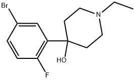 4-(5-Bromo-2-fluorophenyl)-1-ethyl-4-piperidinol Structure