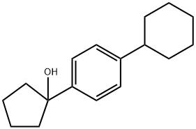 1-(4-cyclohexylphenyl)cyclopentanol Structure