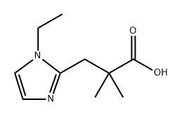 3-(1-Ethyl-1h-imidazol-2-yl)-2,2-dimethylpropanoic acid Structure