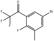 1-(5-Bromo-2-fluoro-3-methylphenyl)-2,2,2-trifluoroethanone 구조식 이미지