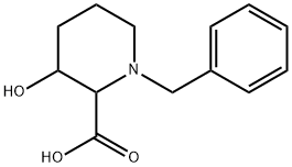 1-Benzyl-3-hydroxy-piperidine-2-carboxylic acid Structure