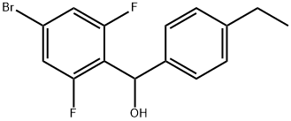 4-Bromo-α-(4-ethylphenyl)-2,6-difluorobenzenemethanol 구조식 이미지