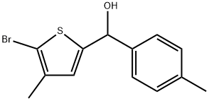 5-Bromo-4-methyl-α-(4-methylphenyl)-2-thiophenemethanol Structure