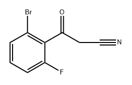 3-(2-bromo-6-fluorophenyl)-3-oxopropanenitrile 구조식 이미지