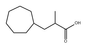 3-Cycloheptyl-2-methylpropanoic acid Structure