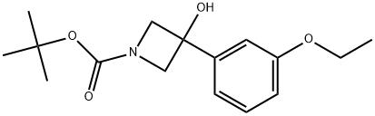 1,1-Dimethylethyl 3-(3-ethoxyphenyl)-3-hydroxy-1-azetidinecarboxylate Structure