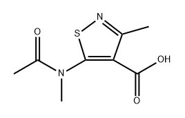 3-Methyl-5-(n-methylacetamido)isothiazole-4-carboxylic acid Structure