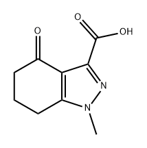 1-methyl-4-oxo-4,5,6,7-tetrahydro-1H-indazole-3-c
arboxylic acid Structure