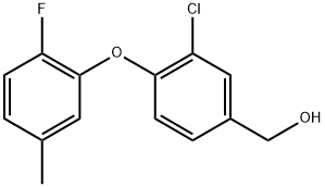 3-Chloro-4-(2-fluoro-5-methylphenoxy)benzenemethanol Structure