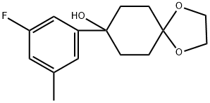 8-(3-fluoro-5-methylphenyl)-1,4-dioxaspiro[4.5]decan-8-ol Structure