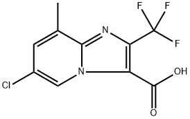 6-chloro-8-methyl-2-(trifluoromethyl)imidazo[1,2-a]pyridine-3-carboxylic acid Structure