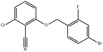 2-[(4-Bromo-2-fluorophenyl)methoxy]-6-chlorobenzonitrile Structure