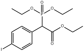 Benzeneacetic acid, α-(diethoxyphosphinyl)-4-iodo-, ethyl ester Structure