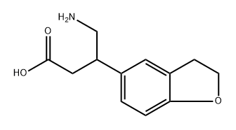 4-Amino-3-(2,3-dihydrobenzofuran-5-yl)butanoic acid 구조식 이미지