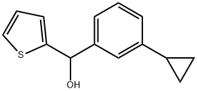 (3-cyclopropylphenyl)(thiophen-2-yl)methanol 구조식 이미지