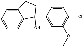 1-(4-Chloro-3-methoxyphenyl)-2,3-dihydro-1H-inden-1-ol Structure