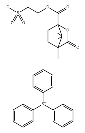 Triphenylsulfonium salt with 2-sulfoethyl 4,7,7-trimethyl-3-oxo-2-oxabicyclo[2.2.1]heptane-1-carboxylate (1:1) Structure