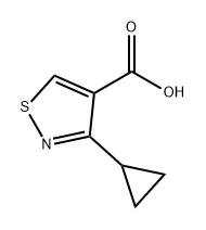 3-cyclopropyl-1,2-thiazole-4-carboxylic acid 구조식 이미지