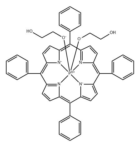 비스(히드록시에틸옥시)인(V)테트라페닐포르피린 구조식 이미지