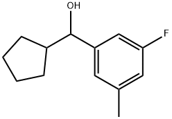 α-Cyclopentyl-3-fluoro-5-methylbenzenemethanol Structure