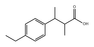 Benzenepropanoic acid, 4-ethyl-α,β-dimethyl- Structure