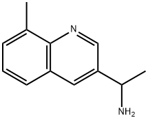 3-Quinolinemethanamine, α,8-dimethyl- 구조식 이미지