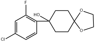 8-(4-chloro-2-fluorophenyl)-1,4-dioxaspiro[4.5]decan-8-ol Structure