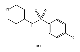 Benzenesulfonamide, 4-chloro-N-4-piperidinyl-, hydrochloride (1:1) 구조식 이미지