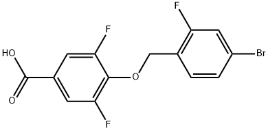 4-[(4-Bromo-2-fluorophenyl)methoxy]-3,5-difluorobenzoic acid Structure