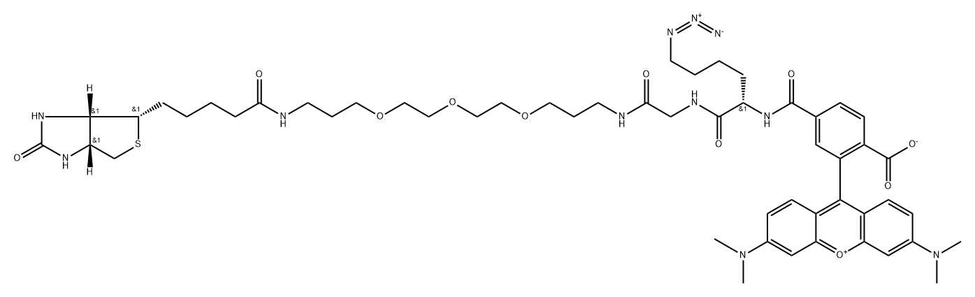 TAMRA-azide-PEG3-Biotin Structure