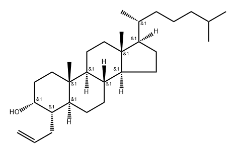 Cholestan-3-ol, 4-(2-propenyl)-, (3α,4α,5α)- 구조식 이미지