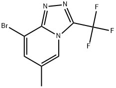 8-bromo-6-methyl-3-(trifluoromethyl)-[1,2,4]triazolo[4,3-a]pyridine 구조식 이미지