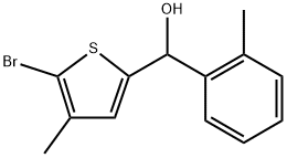 5-Bromo-4-methyl-α-(2-methylphenyl)-2-thiophenemethanol Structure