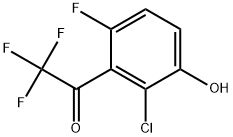 1-(2-Chloro-6-fluoro-3-hydroxyphenyl)-2,2,2-trifluoroethanone Structure