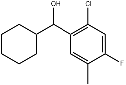 2-Chloro-α-cyclohexyl-4-fluoro-5-methylbenzenemethanol Structure