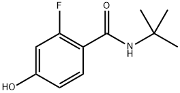 N-(tert-butyl)-2-fluoro-4-hydroxybenzamide 구조식 이미지