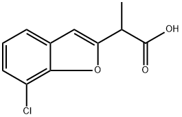 2-Benzofuranacetic acid, 7-chloro-α-methyl- 구조식 이미지