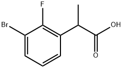 Benzeneacetic acid, 3-bromo-2-fluoro-α-methyl- 구조식 이미지