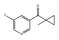 3-fluoro-5-(1-methylcyclopropanecarbonyl)pyridine Structure