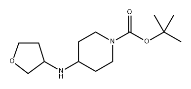 tert-butyl 4-((tetrahydrofuran-3-yl)amino)piperidine-1-carboxylate 구조식 이미지